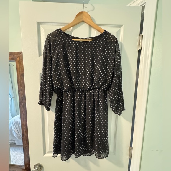 Express Black and White Dolman Sleeve Sundress - Picture 1 of 5